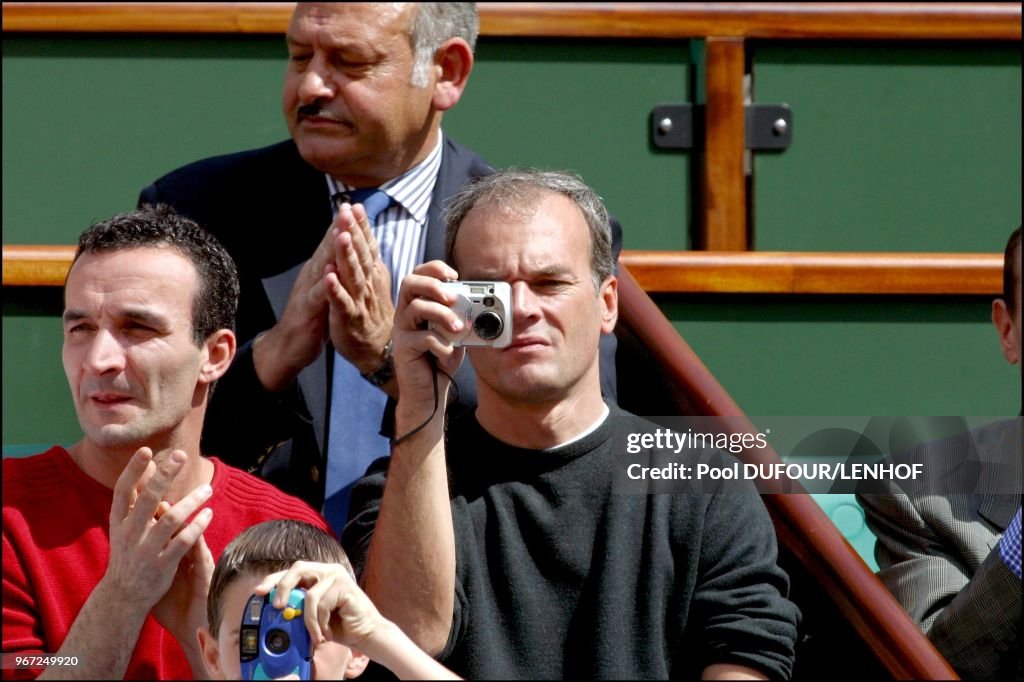 Celebs at Roland Garros tennis tournament.