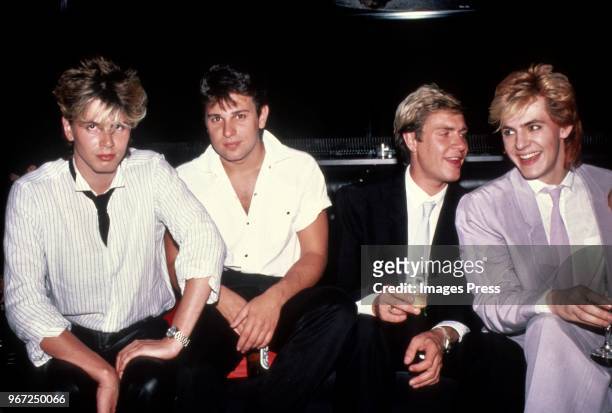 Andy Taylor, Roger Taylor, Simon LeBon and Nick Rhodes of Duran Duran circa 1983 in New York City.