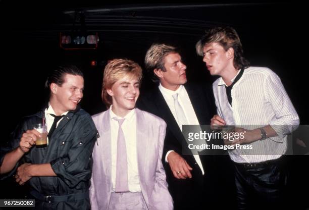 Roger Taylor, Nick Rhodes, Simon LeBon and Andy Taylor of Duran Duran circa 1983 in New York City.