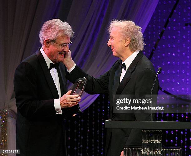 Lifetime Achievement Award recipient Terrance Marsh presented to him by actor Gene Wilder at the 14th Annual Art Directors Guild Awards at The...