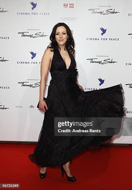 Jasmin Wagner attends the Annual Cinema For Peace Gala during day five of the 60th Berlin International Film Festival at the Konzerthaus am...