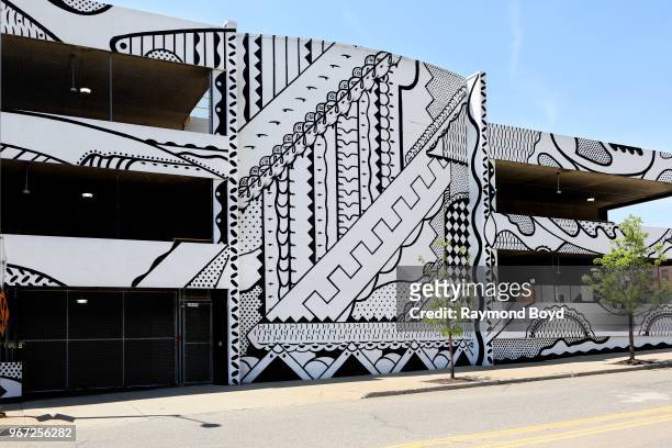 Bevan's 'Automatic Transmission mural in Detroit, Michigan on May 24, 2018. MANDATORY MENTION OF THE ARTIST UPON PUBLICATION - RESTRICTED TO...