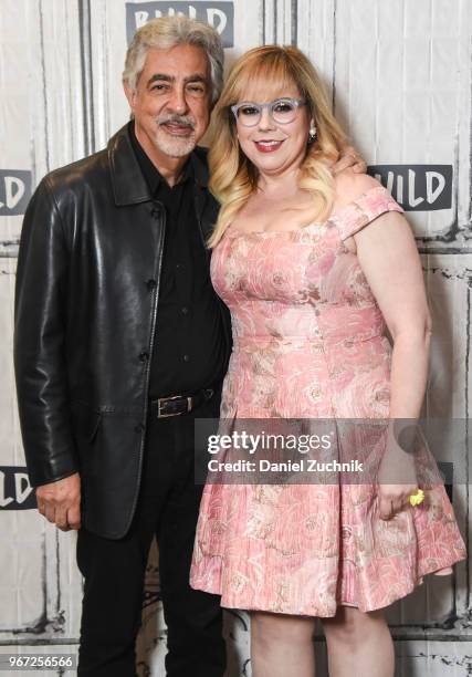 Joe Mantegna and Kirsten Vangsness attend the Build Series to discuss the show 'Criminal Minds' at Build Studio on June 4, 2018 in New York City.