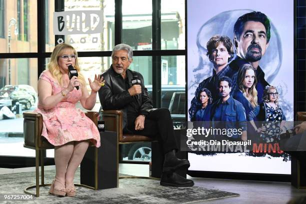 Kirsten Vangsness and Joe Mantegna visit the Build Series to discuss "Criminal Minds" at Build Studio on June 4, 2018 in New York City.