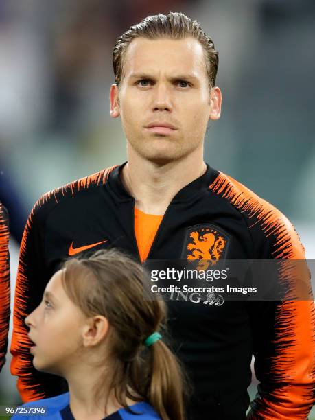 Ruud Vormer of Holland during the International Friendly match between Italy v Holland at the Allianz Stadium on June 4, 2018 in Turin Italy