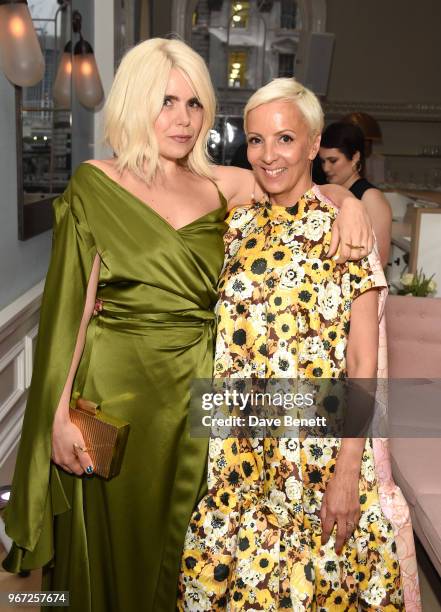 Paloma Faith and to Anne-Marie Curtis attend THE ELLE LIST 2018 in association with THEOUTNET.COM at Spring at Somerset House on June 4, 2018 in...