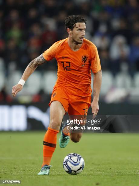 Daryl Janmaat of Holland during the International friendly match between Italy and The Netherlands at Allianz Stadium on June 04, 2018 in Turin, Italy