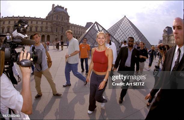 At the Louvre.