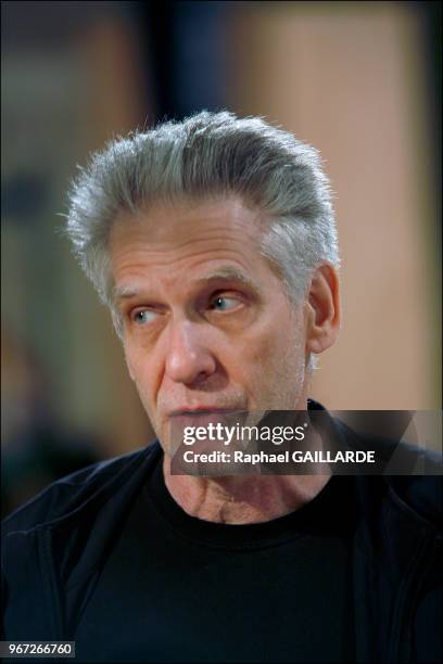 Le réalisateur canadien David Cronenberg le 13 juillet 2008 au Théâtre du Chatelet, Paris, France. Il publie en 2016 chez Gallimard 'Consumés'.