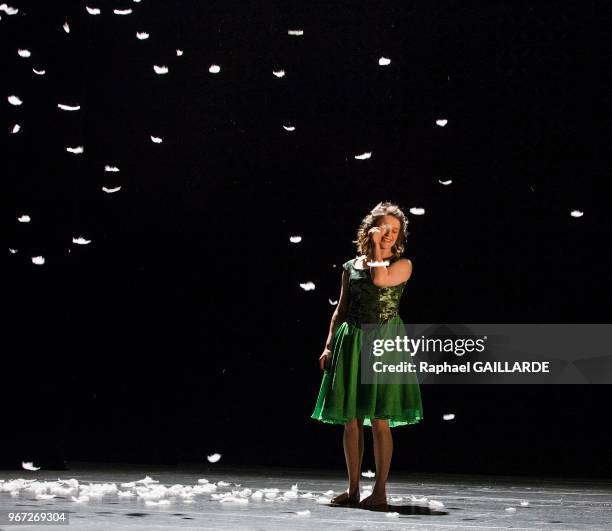 Jennifer Deker Martino de la Comédie-Française interprète 'La Maison de Bernarda Alba' dans la salle Richelieu, pièce de Frédérico Garcia Lorca,...
