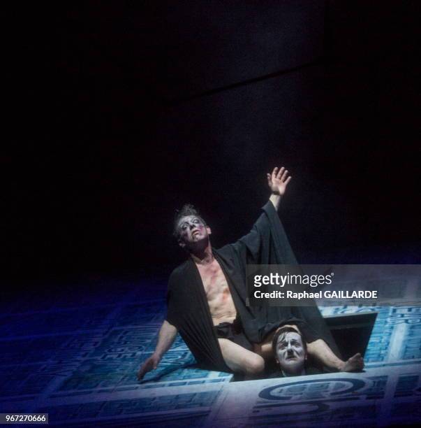 Laurent Stocker lors de l'interprétation de 'La Résistible Ascension d'Arturo Ui' de Bertolt Brecht par la troupe de la Comédie-Française à la salle...