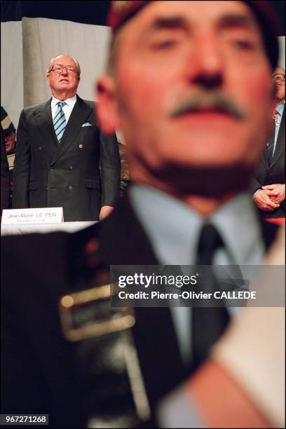 Meeting of the FN, far right party with Jean Marie Le Pen.