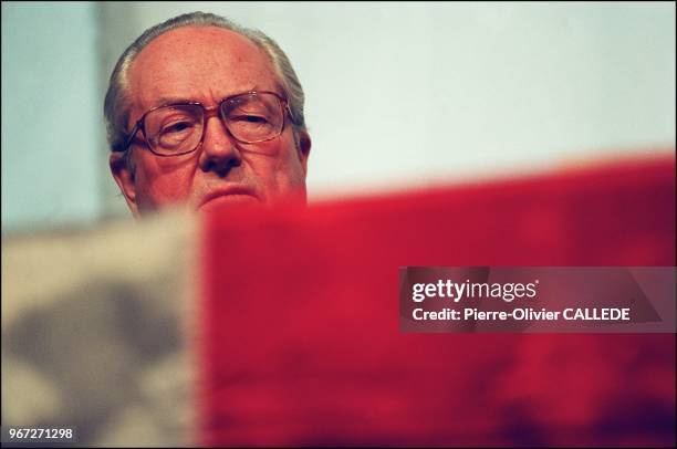 Meeting of the FN, far right party with Jean Marie Le Pen.