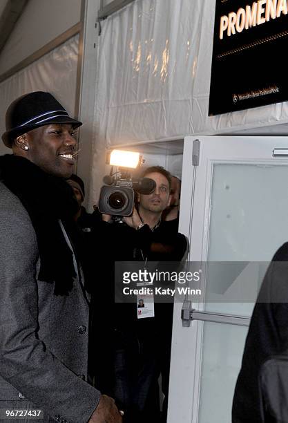 Player Terrell Owens of the Buffalo Bills attends Mercedes-Benz Fashion Week at Bryant Park on February 15, 2010 in New York City.