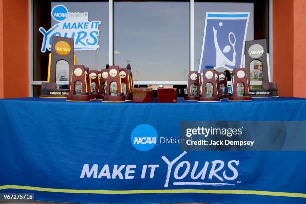 The Division II Women's Tennis Championship between Barry University and the University of West Florida is held at the Surprise Tennis & Racquet Club...