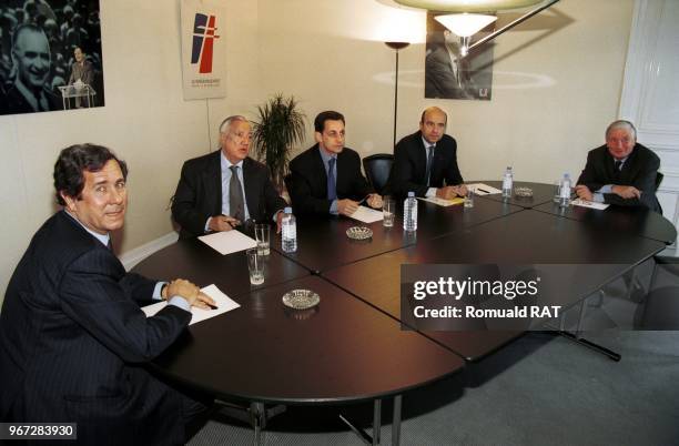 Jean-Louis Debre, Christian Poncelet, Nicolas Sarkozy, Alain Juppe, Josselin de Rohan.