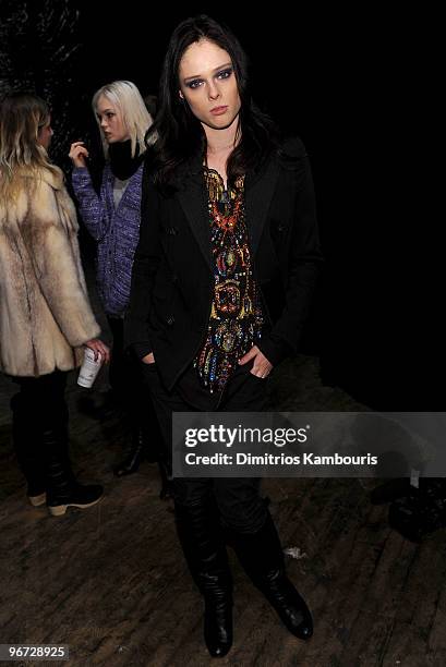 Model Coco Rocha attends the Marc Jacobs Women's Collection 2010 Show at the NY State Armory on February 15, 2010 in New York City.