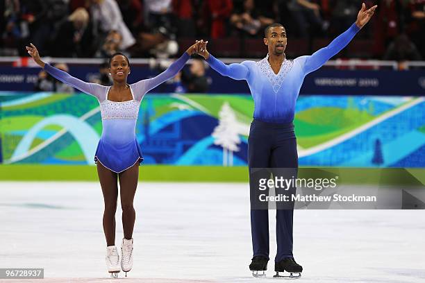 Vanessa James and Yannick Bonheur of France compete in the Figure Skating Pairs Free Program on day 4 of the Vancouver 2010 Winter Olympics at the...