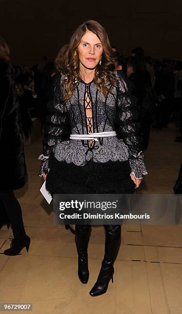 Anna Dello Russo attends the Marc Jacobs Women's Collection 2010 Show at the NY State Armory on February 15, 2010 in New York City.