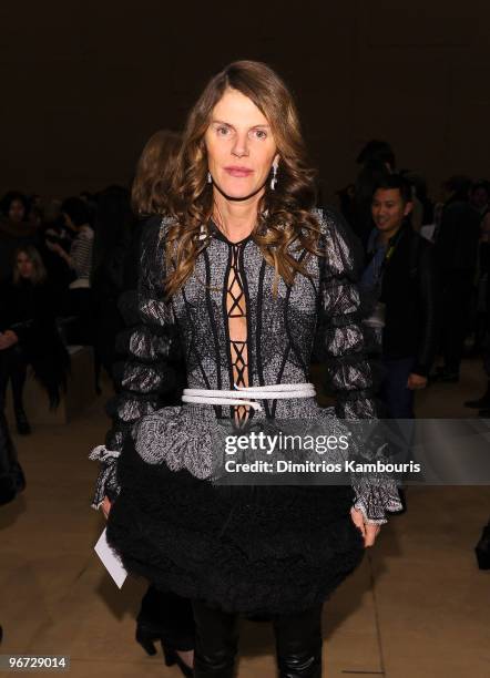 Anna Dello Russo attends the Marc Jacobs Women's Collection 2010 Show at the NY State Armory on February 15, 2010 in New York City.