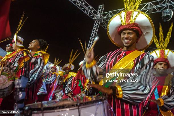 carnival - brazil - samba school battery - "surdo and repique" - surdo stock pictures, royalty-free photos & images