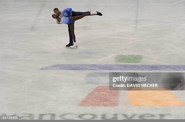 France's Vanessa James and Yannick Bonheur perform in the Figure Skating free program, at the Pacific Coliseum, in Vancouver during the XXI Winter...