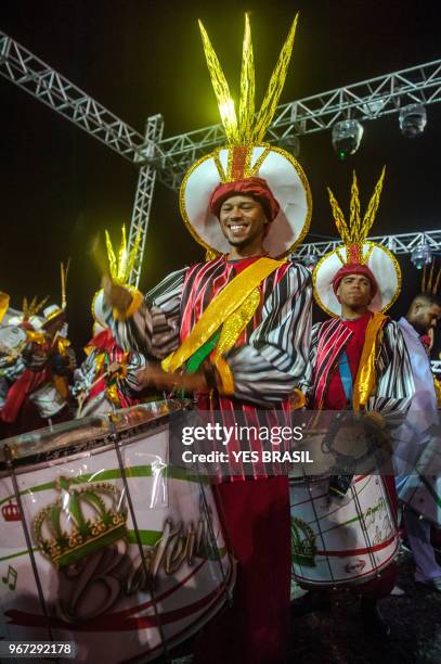 carnival - brazil - samba school battery - "surdo and repique" - surdo stock pictures, royalty-free photos & images