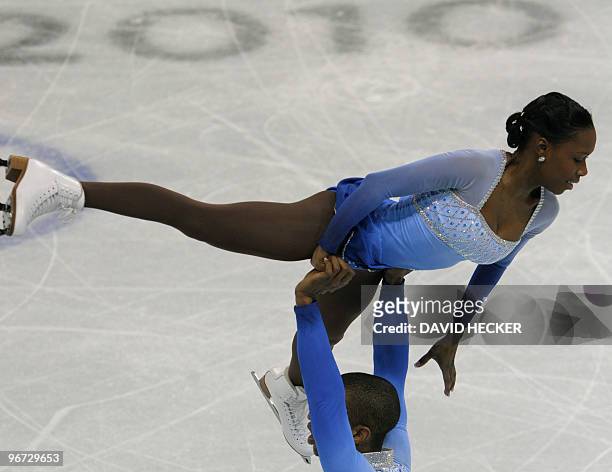 France's Vanessa James and Yannick Bonheur compete in the Figure Skating free program, at the Pacific Coliseum, in Vancouver during the XXI Winter...