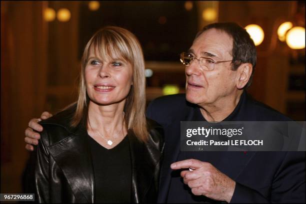 Robert Hossein and wife Candice Patou.