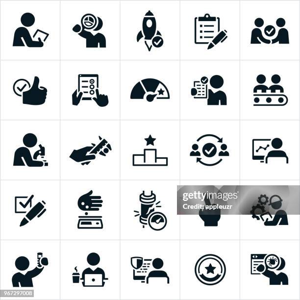 illustrations, cliparts, dessins animés et icônes de icônes de contrôle de qualité - icon laboratory