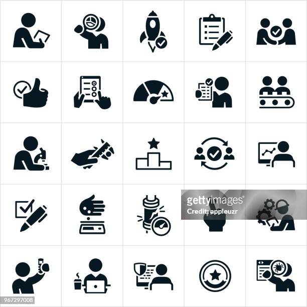 quality control icons - strength icon stock illustrations