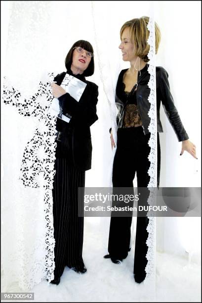 Fashion designer Chantal Thomass and Aubade CEO Anne-Charlotte Pasquier.