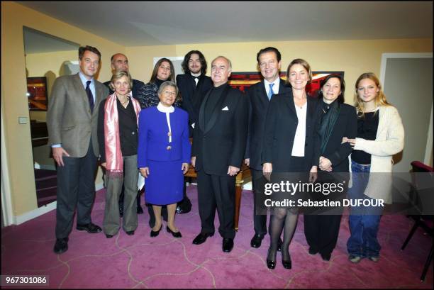 With Jose Van Dam, the French minister of justice Dominique Perben and wife, French minister of Agriculture Herve Gaymard and wife, Caroline Ferry,...