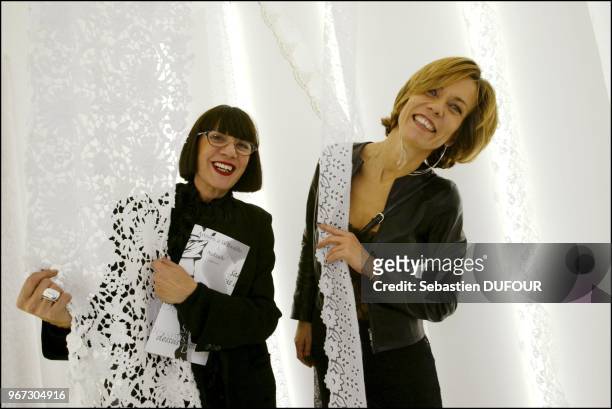 Fashion designer Chantal Thomass and Aubade CEO Anne-Charlotte Pasquier.
