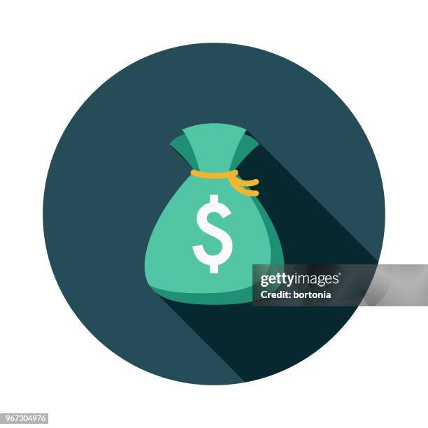 money bag flat design crime & punishment icon - canada money stock illustrations