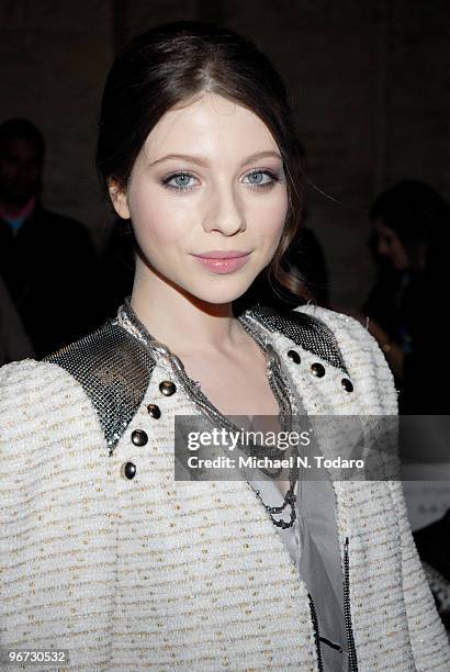 Michelle Trachtenberg attends the Jill Stuart Fall 2010 fashion show during Mercedes-Benz Fashion Week at Astor Hall on February 15, 2010 in New York...