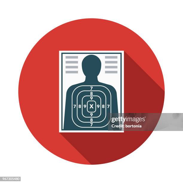 target flat design crime & punishment icon - military target stock illustrations