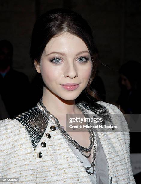 Michelle Trachtenberg attends the Jill Stuart Fall 2010 fashion show during Mercedes-Benz Fashion Week at Astor Hall on February 15, 2010 in New York...