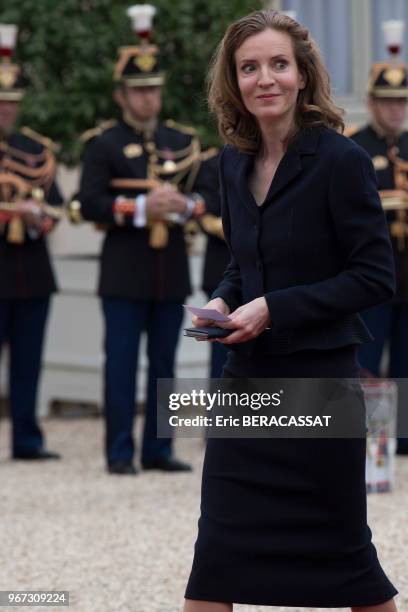 Nathalie Kosciusko-Morizet arrive au palais présidentiel de l'Elysée pour assister à la cérémonie officielle de l'nvestiture d'Emmanuel Macron, le...