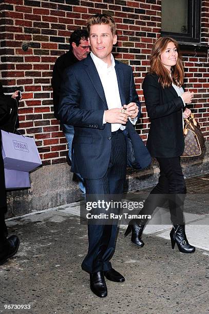 Daytona 500 winner Jamie McMurray visits "Late Show With David Letterman" at the Ed Sullivan Theater on February 15, 2010 in New York City.