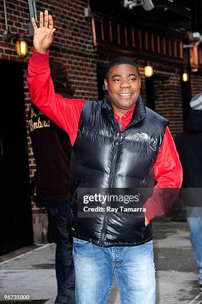 Actor Tracy Morgan visits "Late Show With David Letterman" at the Ed Sullivan Theater on February 15, 2010 in New York City.