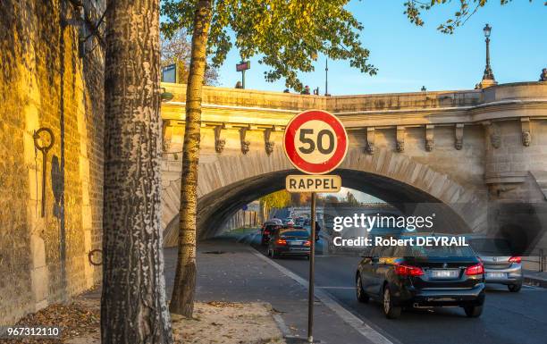 Dès l?été prochain, après Paris-plages, les automobilistes ne pourront plus s?engager sur la voie Georges-Pompidou, 13 novembre 2015, Paris, France....