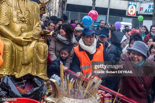 Défilé du Nouvel an chinois dans le quartier chinois du XIIIème arrondissement le 22 février 2015, Paris, France.