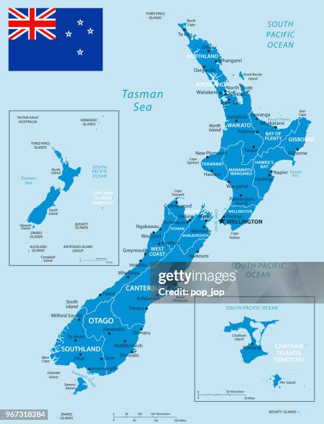 33 - new zealand - blue gray 10 - christchurch new zealand stock illustrations