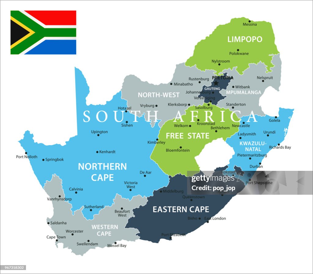 Map of South Africa - Vector