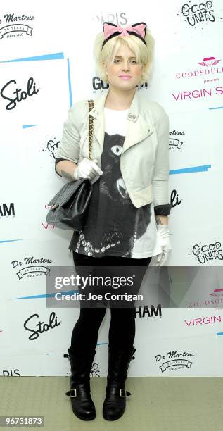 Singer/actress Kelly Osbourne attends the "Virgin Spirits" Peter Prince Collection fashion show & reception at Good Units on February 15, 2010 in New...