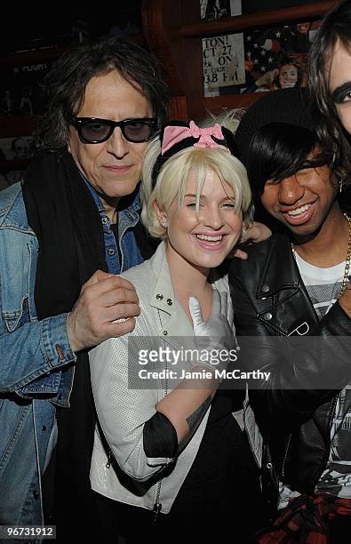 Photographer Mick Rock,Kelly Osbourne and Designer Peter Prince attend Peter Prince Collection "Virgin Spirit" Fall 2010 during Mercedes-Benz Fashion...