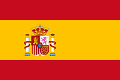 Vector flag of Spain. Proportion 2:3. Spanish national bicolor flag. Rojigualda.