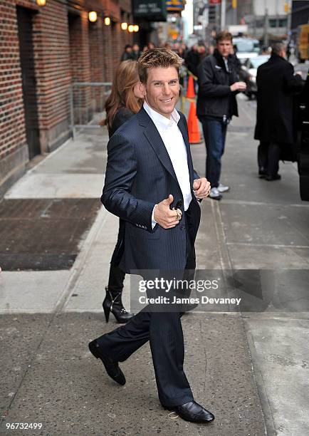 Jamie McMurray visits "Late Show With David Letterman" at the Ed Sullivan Theater on February 15, 2010 in New York City.