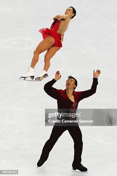 Xue Shen and Hongbo Zhao of China competes in the Figure Skating Pairs Free Program on day 4 of the Vancouver 2010 Winter Olympics at the Pacific...